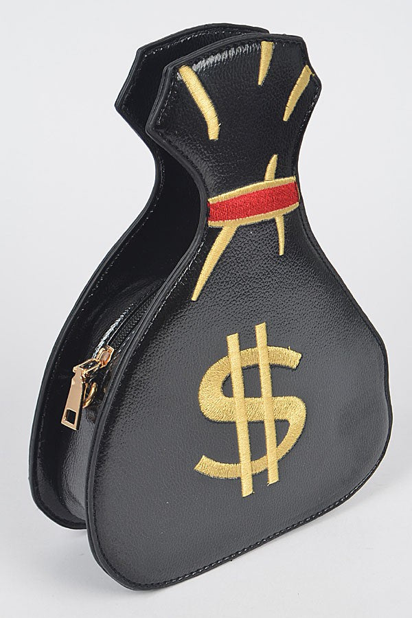 Money Bag Shiny Clutch