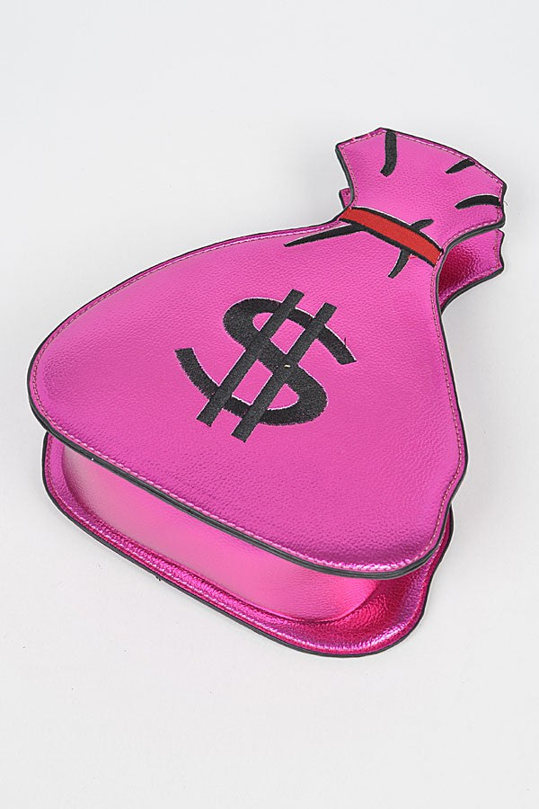 Money Bag Shiny Clutch