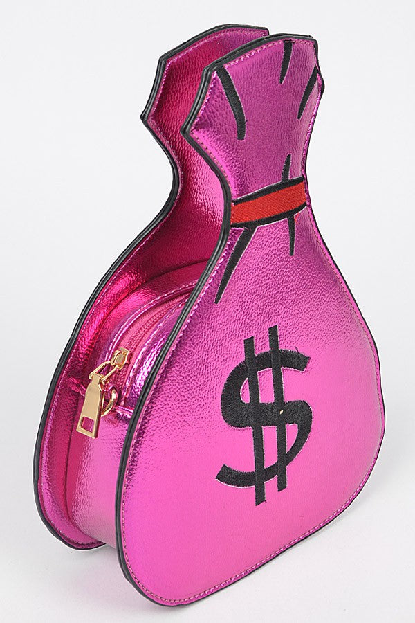 Money Bag Shiny Clutch