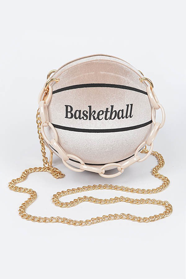 Velvet Small Basketball Bag W/plastic Chain