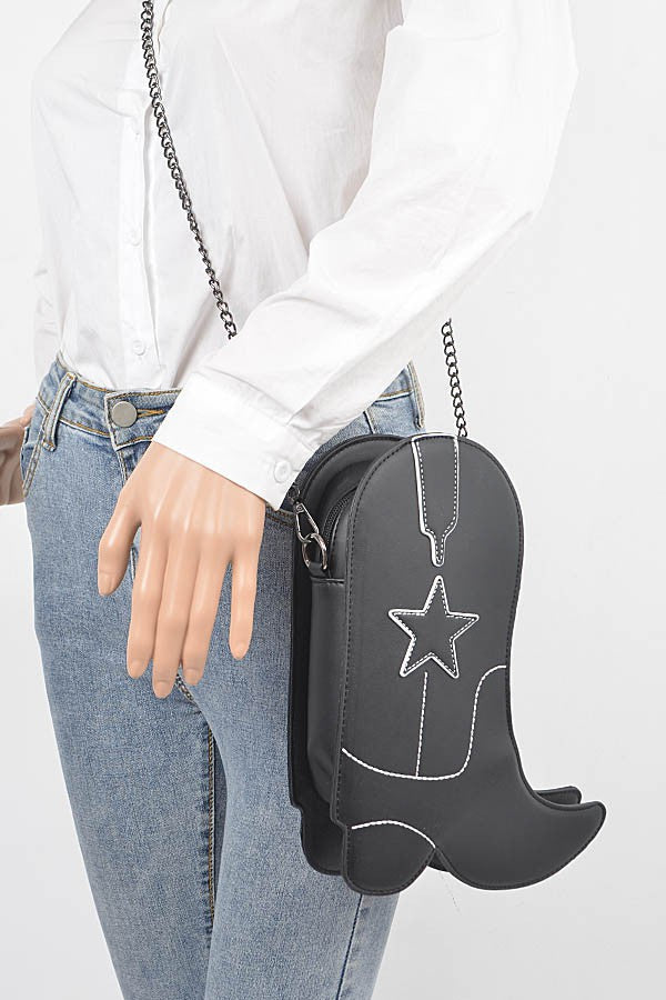 Cowboy Boots Crossbody Chain Bag