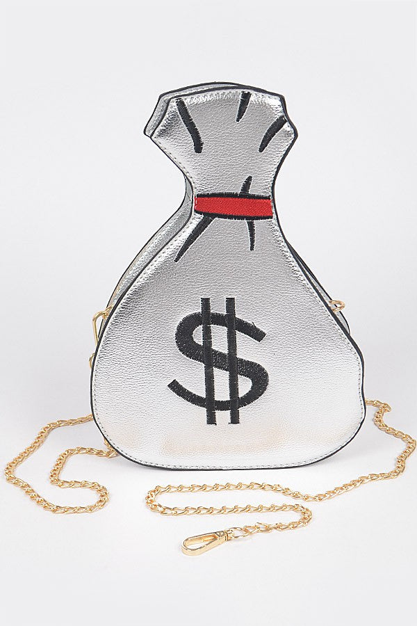 Money Bag Shiny Clutch