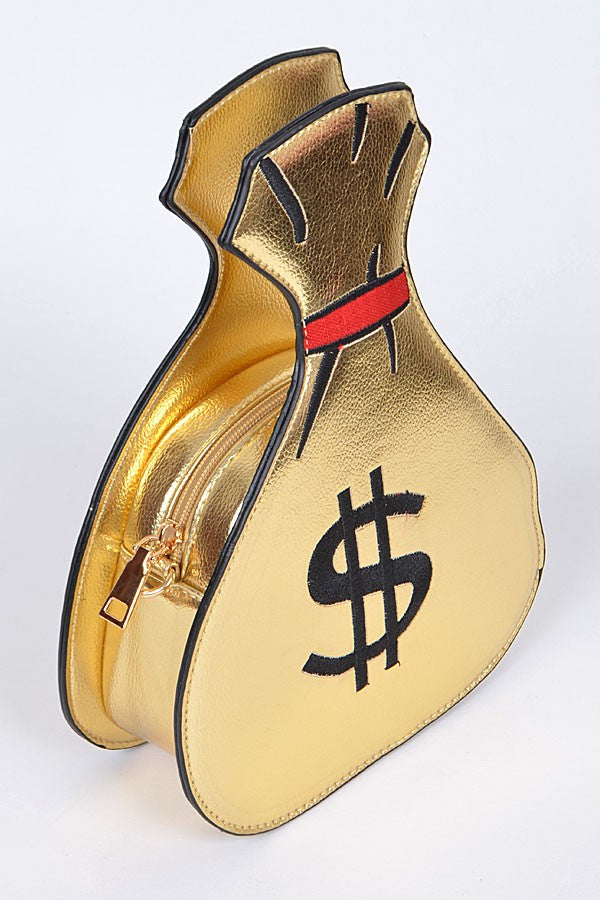 Money Bag Shiny Clutch