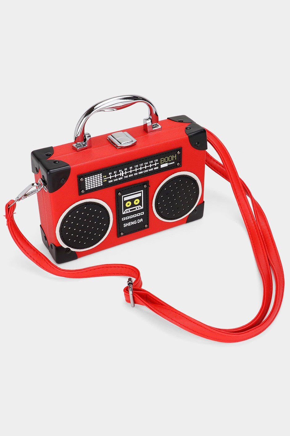 Vintage Radio Boombox Shape Handbag Crossbody Bag