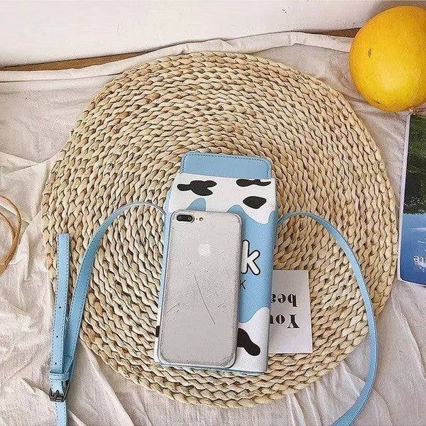 Fashion Cute Milk Box Crossbody Bag