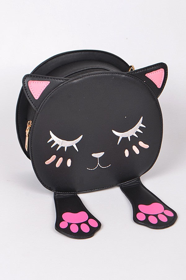 Close My Eyes Adorable Kitty Clutch Handbag